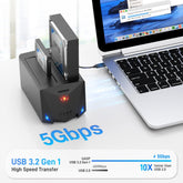 FIDECO SATA 2.5″ 3.5″ HDD SSD USB3.0 Type C Hard drive Dock Station